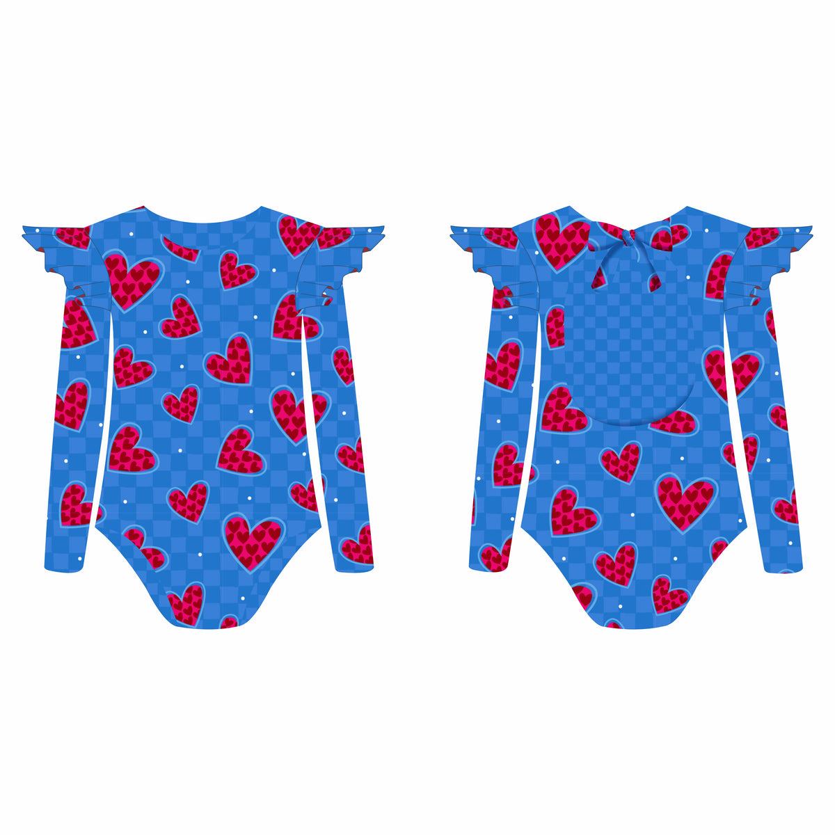 Corazon Pop - Vestido de baño enterizo manga larga con A