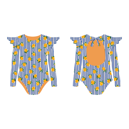 Limoncello  - Vestido de baño enterizo manga larga con A