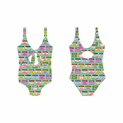 Enlatados Pop - Vestido de baño entero sin mangas strap reversible
