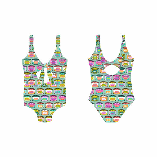 Enlatados Pop - Vestido de baño entero sin mangas strap reversible