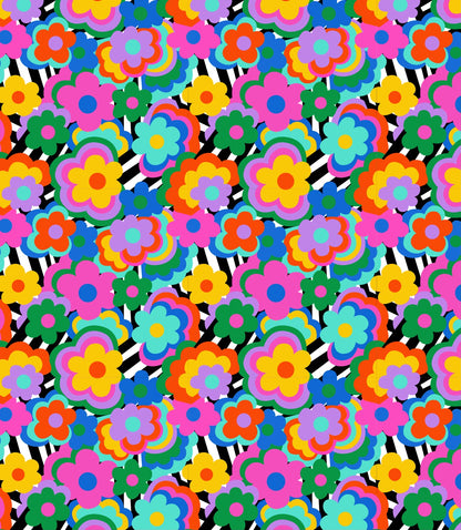 Flores Pop - Vestido de baño enterizo manga larga