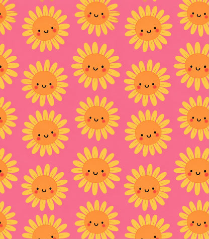 Sunny Flower Pink - Vestido de baño enterizo manga larga con A