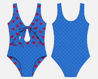 Corazon Pop - Vestido de baño entero sin mangas strap reversible