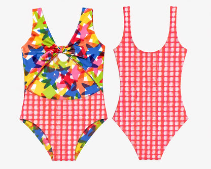 Estrellas Pop - Vestido de baño entero sin mangas strap reversible