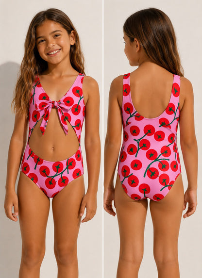 Tomatina Pop - Vestido de baño entero sin mangas strap reversible