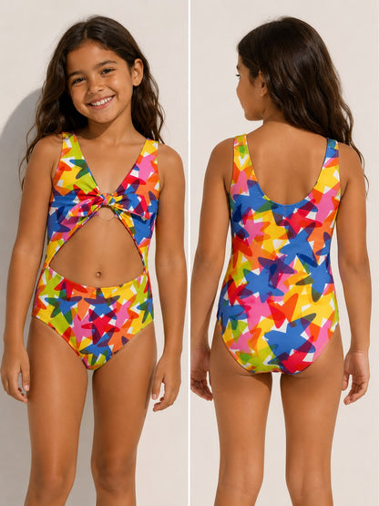 Estrellas Pop - Vestido de baño entero sin mangas strap reversible