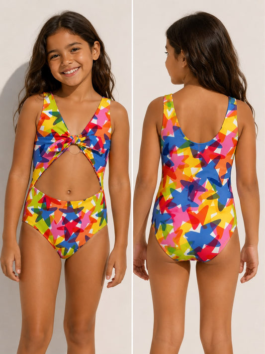 Estrellas Pop - Vestido de baño entero sin mangas strap reversible